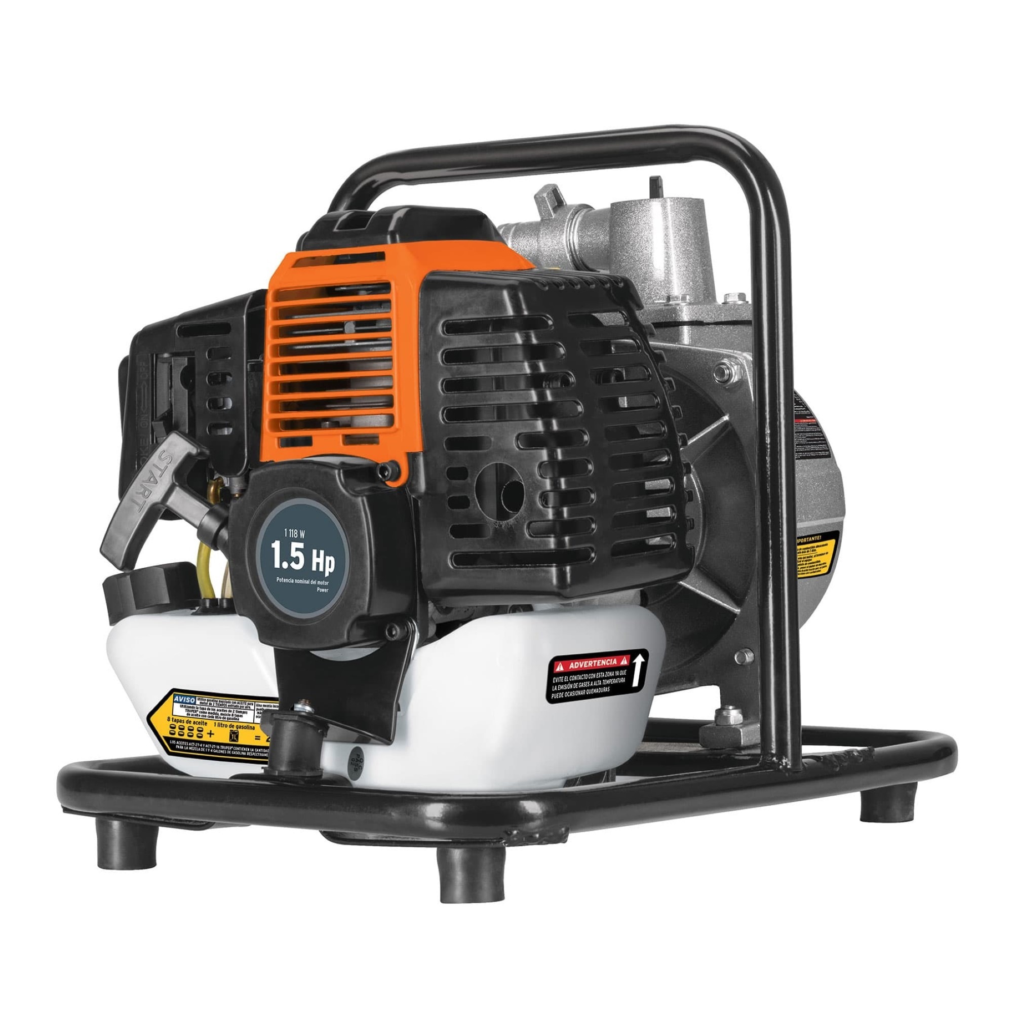 Motobomba Autocebante De 1" A Gasolina 42 CC Trabajo Pesado